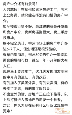 柳州房地产市场还有前途吗？房地产中介服务的生存之道